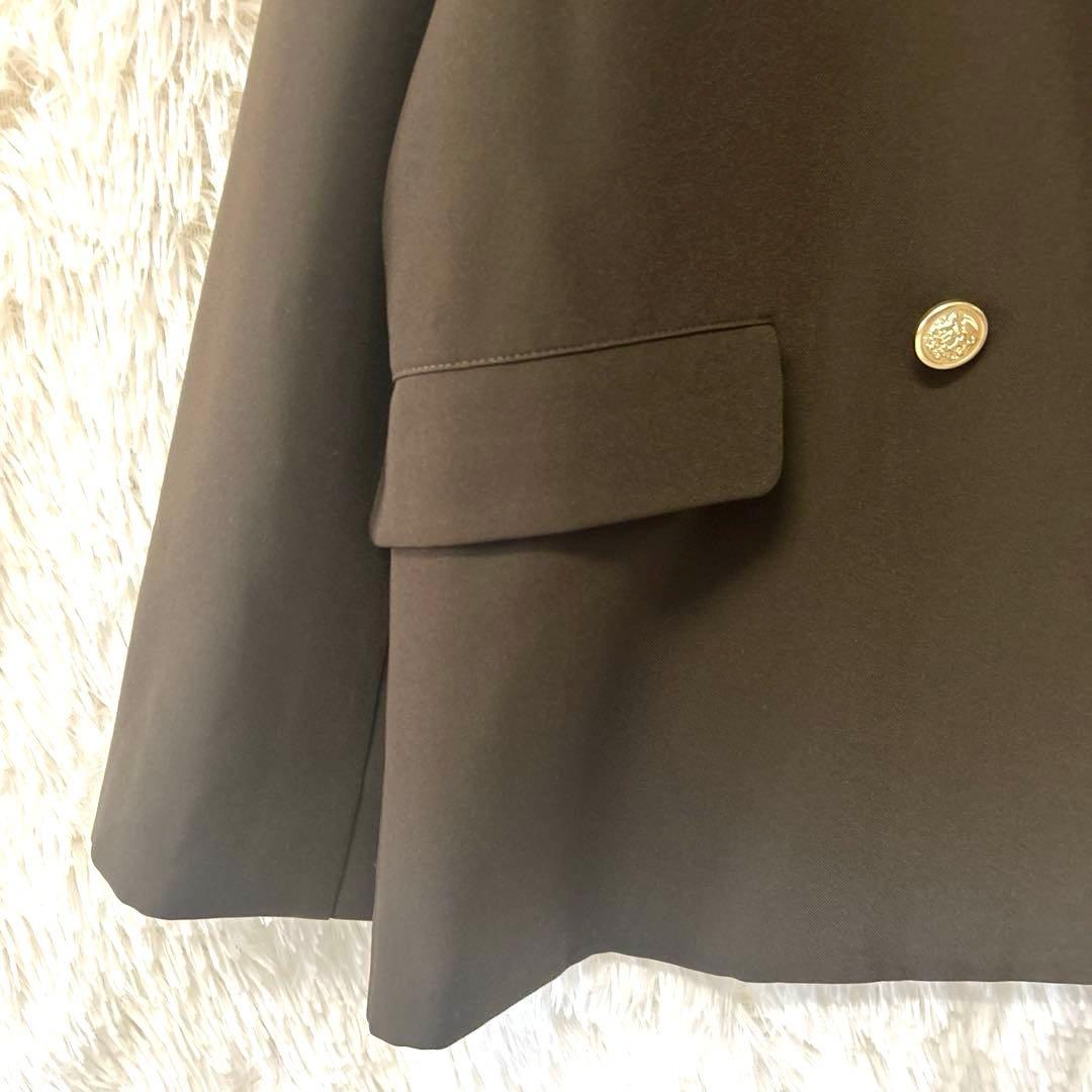 グレディブリリアン 未使用に近いブラウン ツイルテーラードダブルジャケットM38