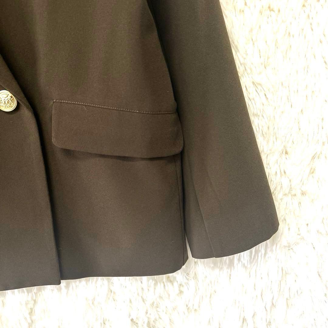 グレディブリリアン 未使用に近いブラウン ツイルテーラードダブルジャケットM38