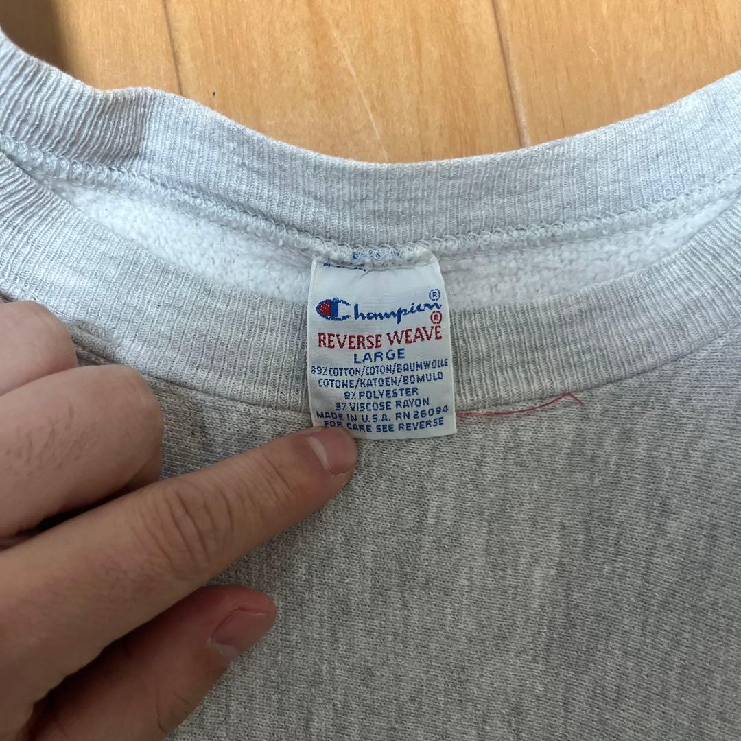 90s USA製 Champion チャンピオン　リバースウィーブ グレー目あり