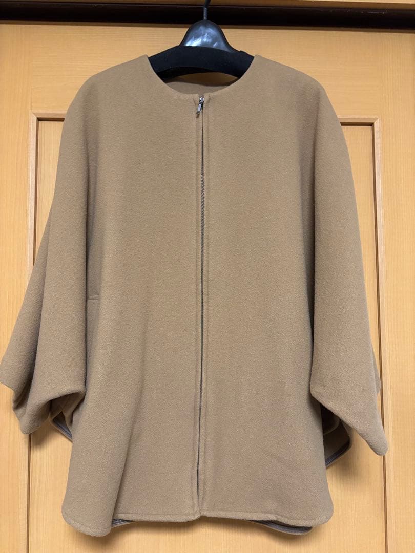 BEARDSLEY ビアズリー ウールポンチョコート キャメル