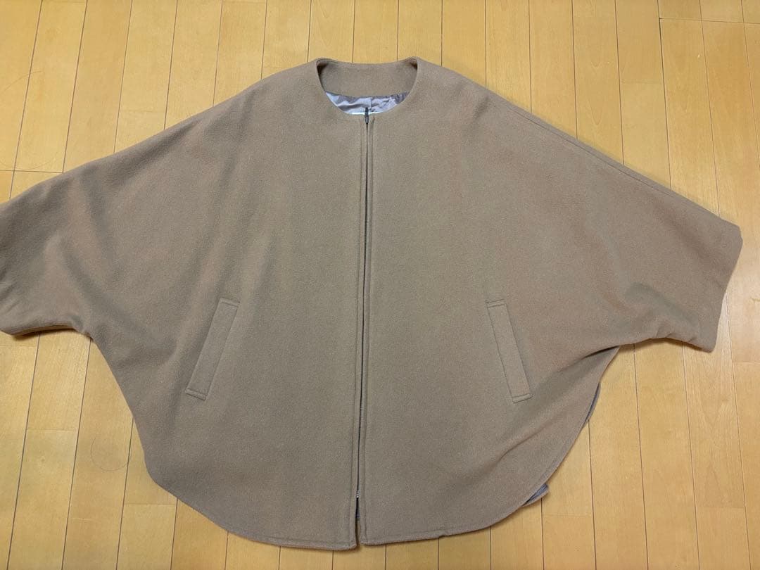 BEARDSLEY ビアズリー ウールポンチョコート キャメル