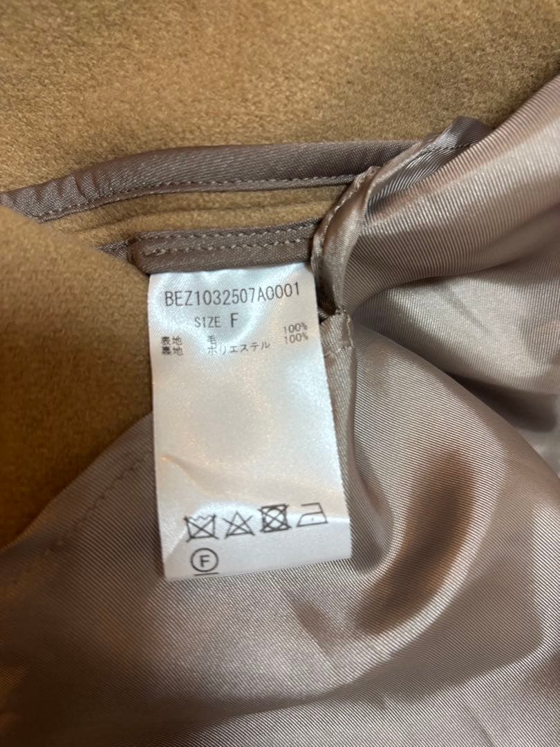 BEARDSLEY ビアズリー ウールポンチョコート キャメル