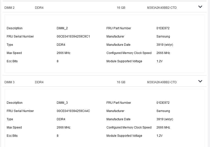 Lenovo 16GBx2 TruDDR4 2666MHz RDIMM [2枚]
