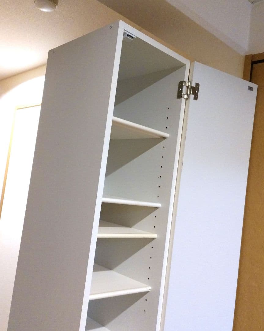 シューズボックス 下駄箱 扉付き ミラー付き 幅29cm 木製　ホワイト