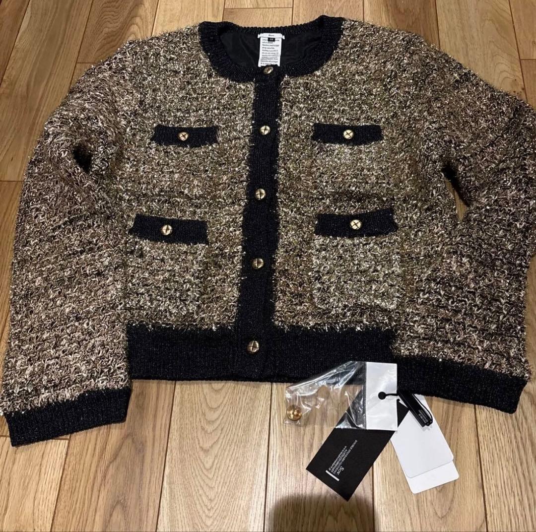 ダブルスタンダードクロージング Sov ノーカラーニットジャケット 新品未使用