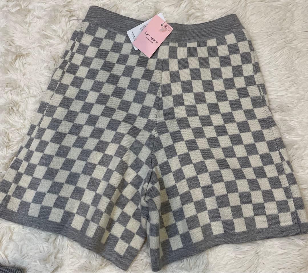 ケイトスペードニューヨーク　ブロックチェックラップ　キュロット　長袖　セット　L