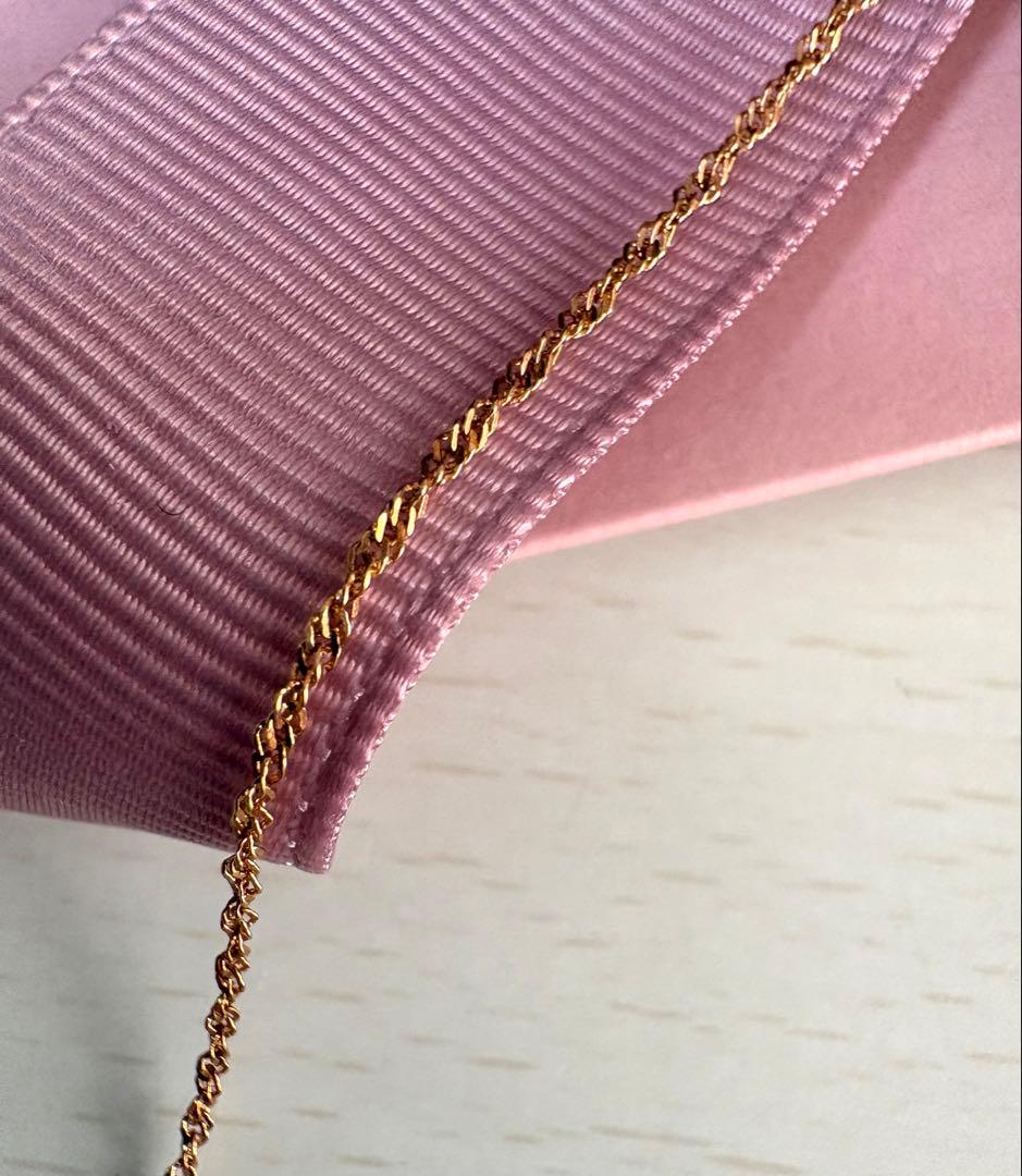 ジュエリーマキ　18金　スクリューチェーンネックレス40cm 訳あり