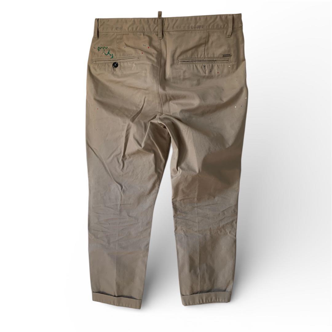 DSQUARED2 パンツ ロングパンツ ダメージ加工 エンブレム メンズ 46