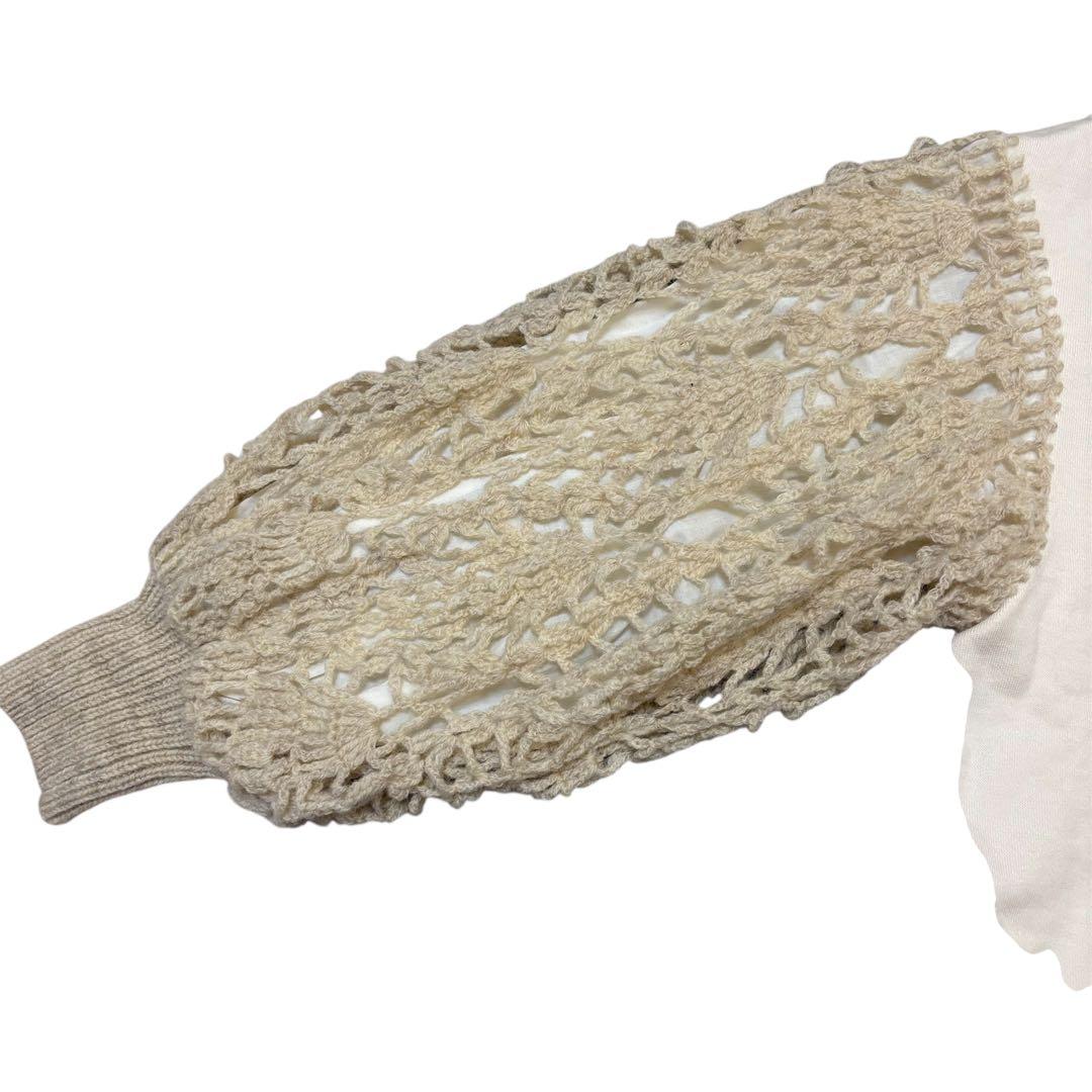 【タグ付き】BEARDSLEY カギ針袖裏毛プルオーバー