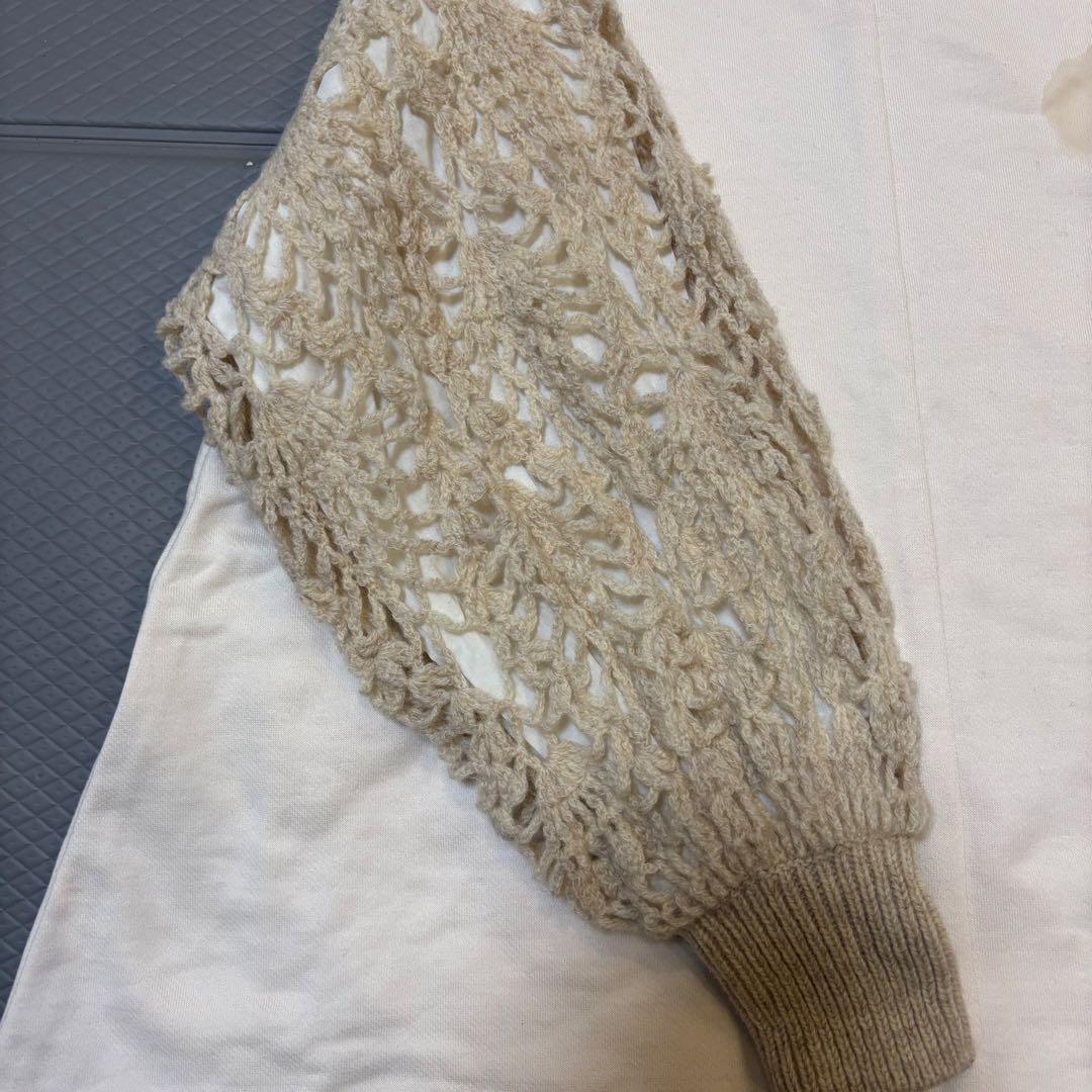 【タグ付き】BEARDSLEY カギ針袖裏毛プルオーバー