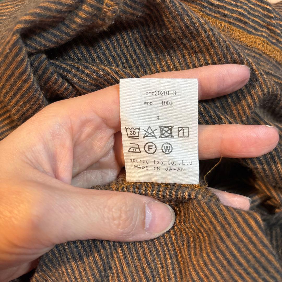 ONC MERINO× NO magazine wool Tシャツ　4 ボーダー