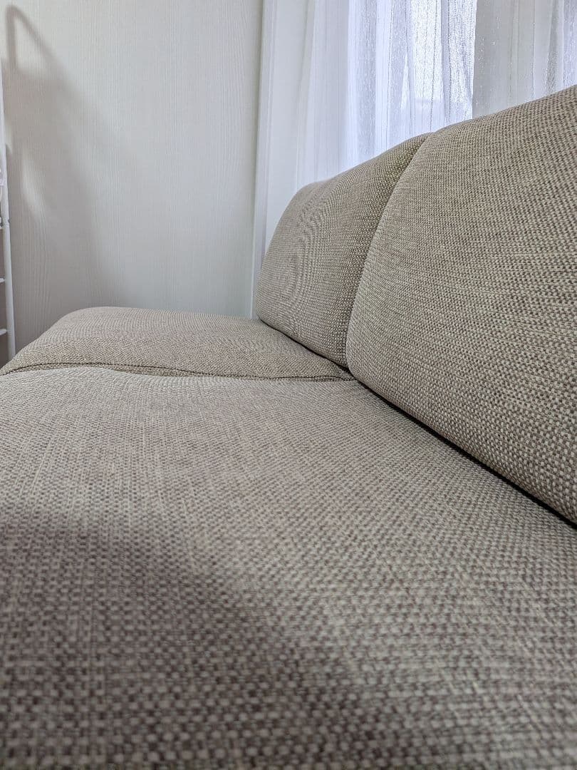 【デニデニ様】無印良品　ゆったり座れるアームレスソファ　２シーター　ベージュ