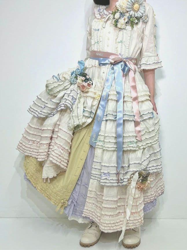 ピンクハウス 阪神限定 ワンピース アイボリー リボン付き PINK HOUSE