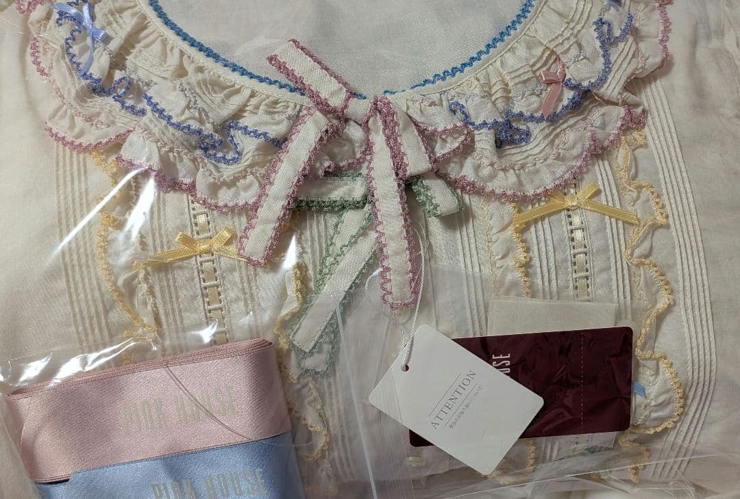 ピンクハウス 阪神限定 ワンピース アイボリー リボン付き PINK HOUSE