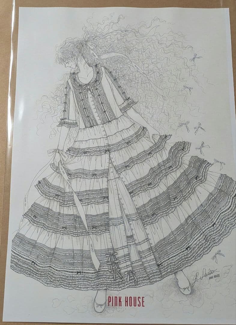 ピンクハウス 阪神限定 ワンピース アイボリー リボン付き PINK HOUSE