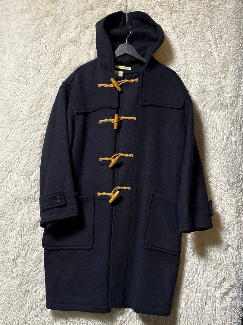 グローバーオール✨　ダッフルコート　白タグ　ネイビー　ウール　XL