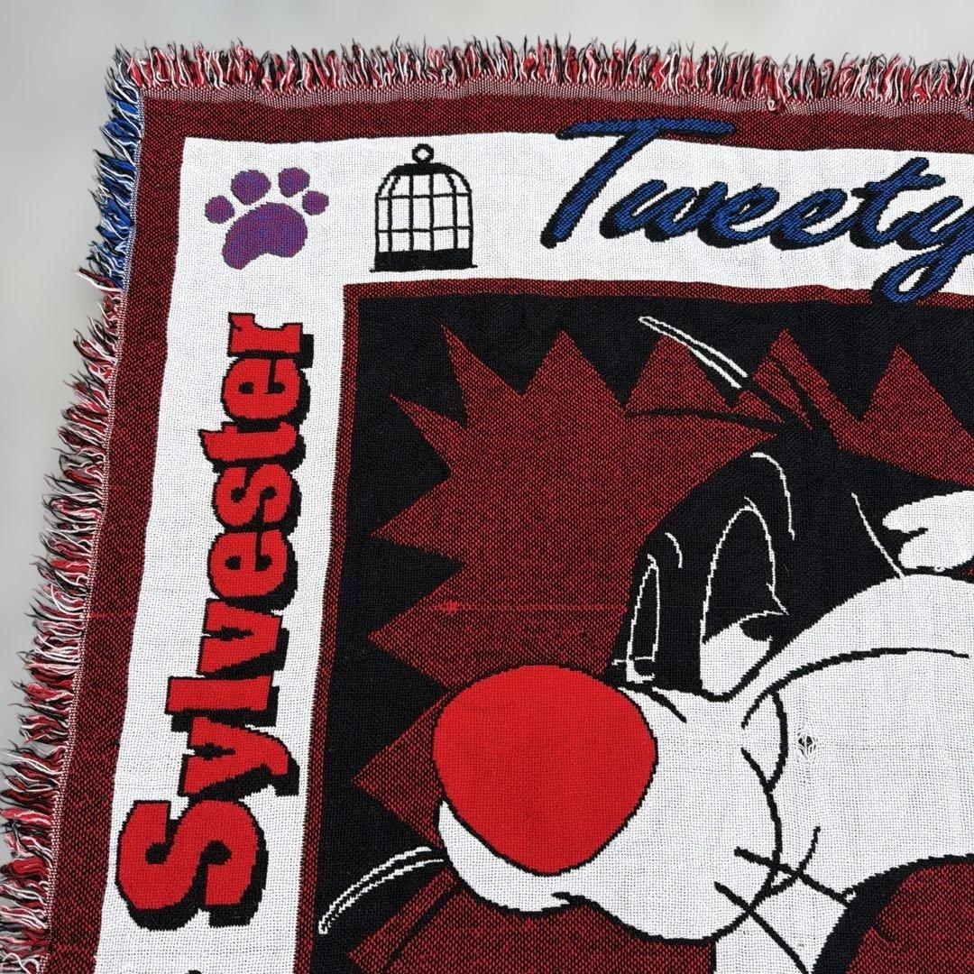 トゥイーティー シルベスター　ブランケット　ラグ　142x109