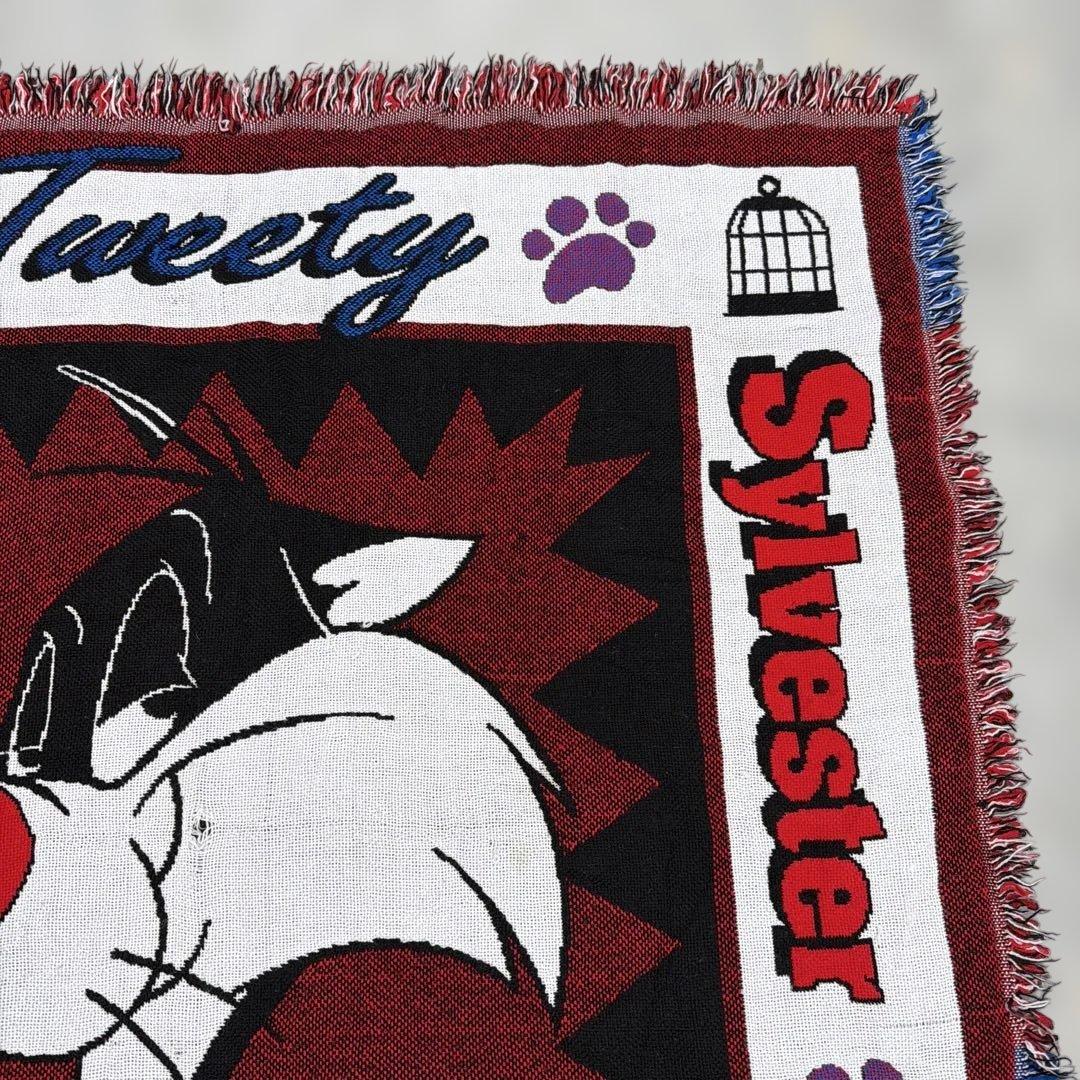 トゥイーティー シルベスター　ブランケット　ラグ　142x109