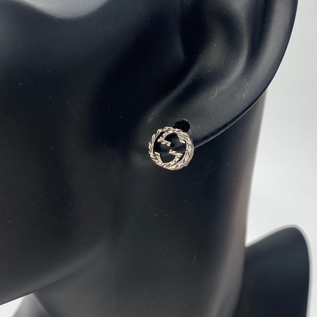 グッチ GUCCI インターロッキングG ピアス 925 1.6g 片耳