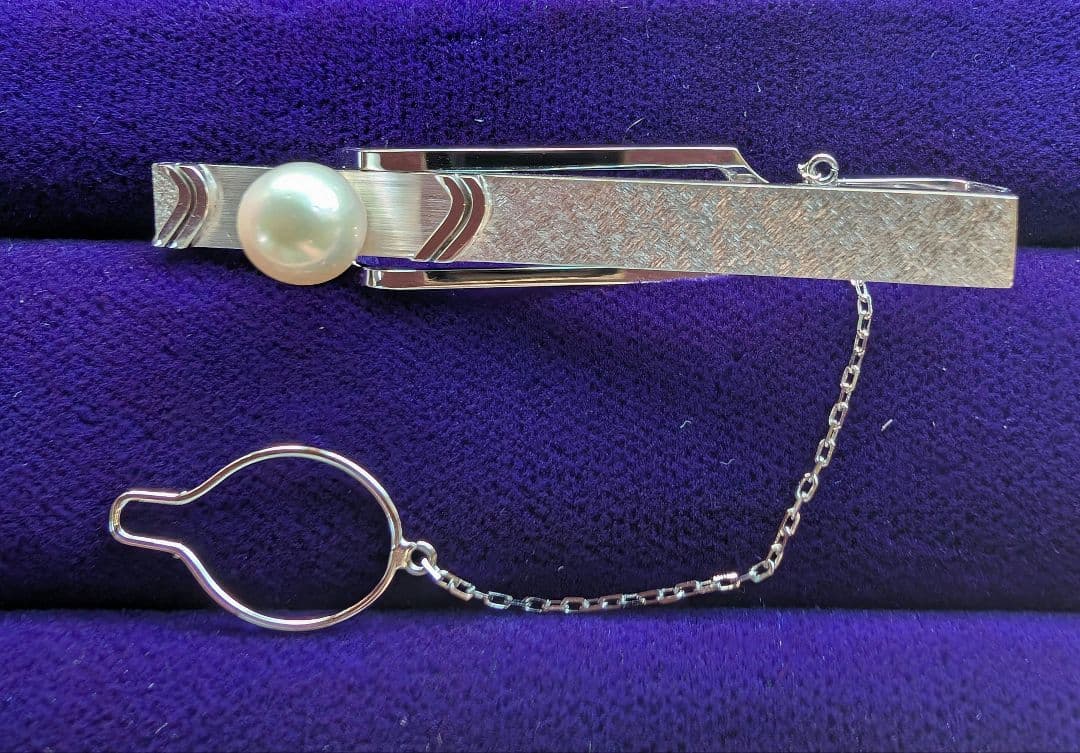 K14 WG パールのタイピンとカフス