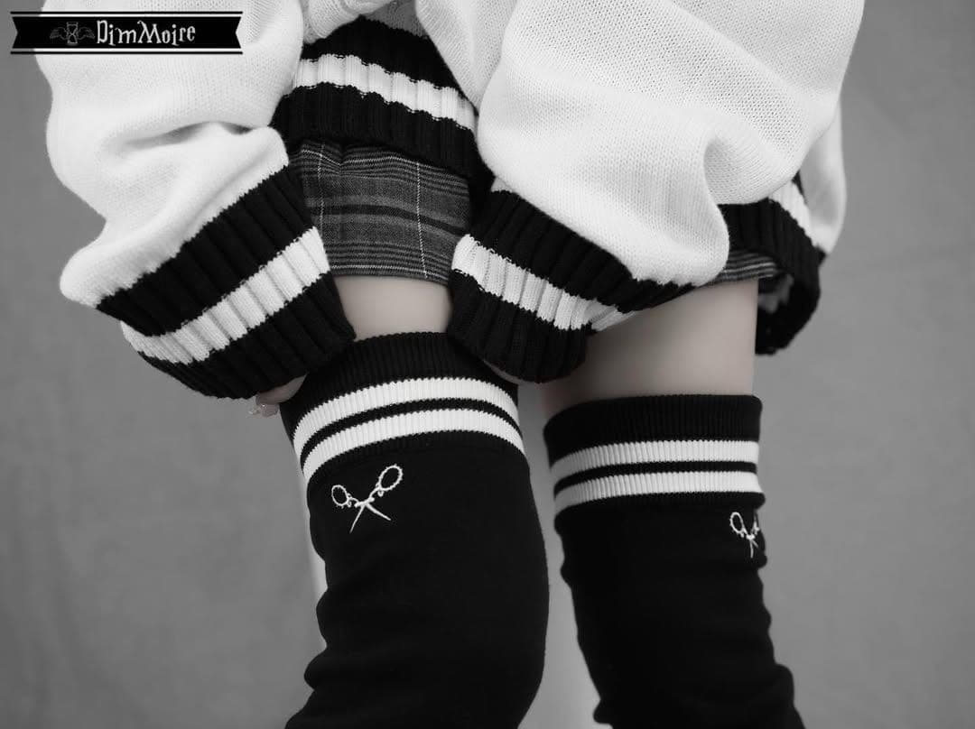 最終値下げ 新品未使用 dimmoire 学園ニーハイウォーマー ブラック 黒色