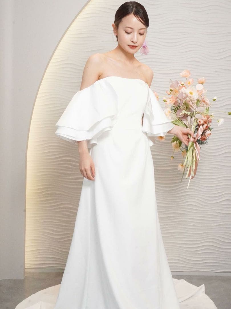 2wayティアードフレアスリーブ スレンダードレス 11号