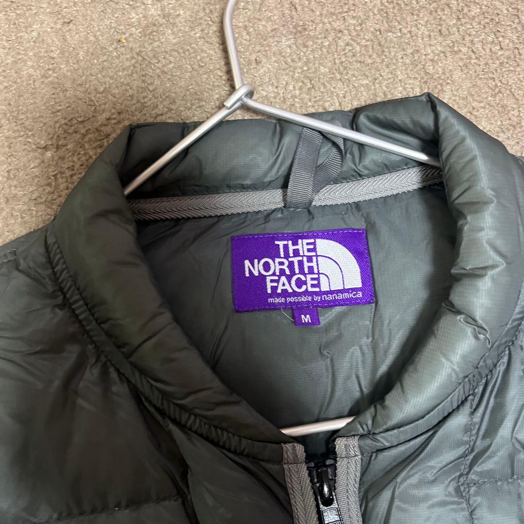 ノースフェイス パープルレーベル フィールドダウンカーディガン M グレー 美品
