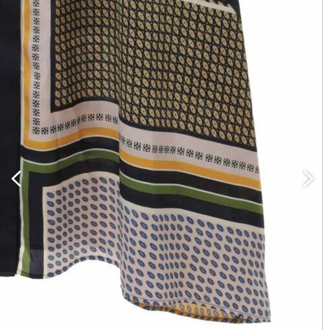 新品 HIROKO BIS ヒロコビス ジオメトリックプリントワンピース 11号