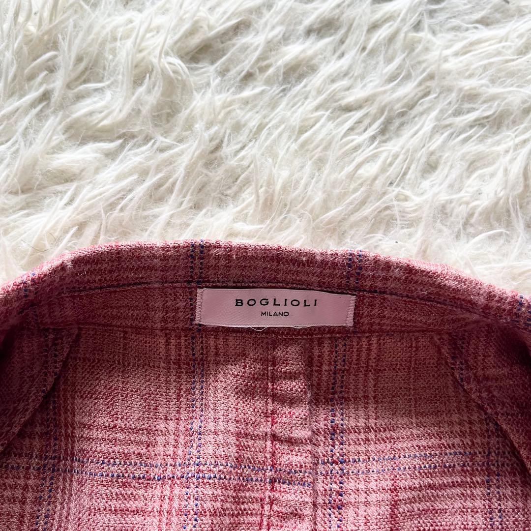 <美品>BOGLIOLI 新ロゴ K.JACKET ピンクジャケット サイズ48