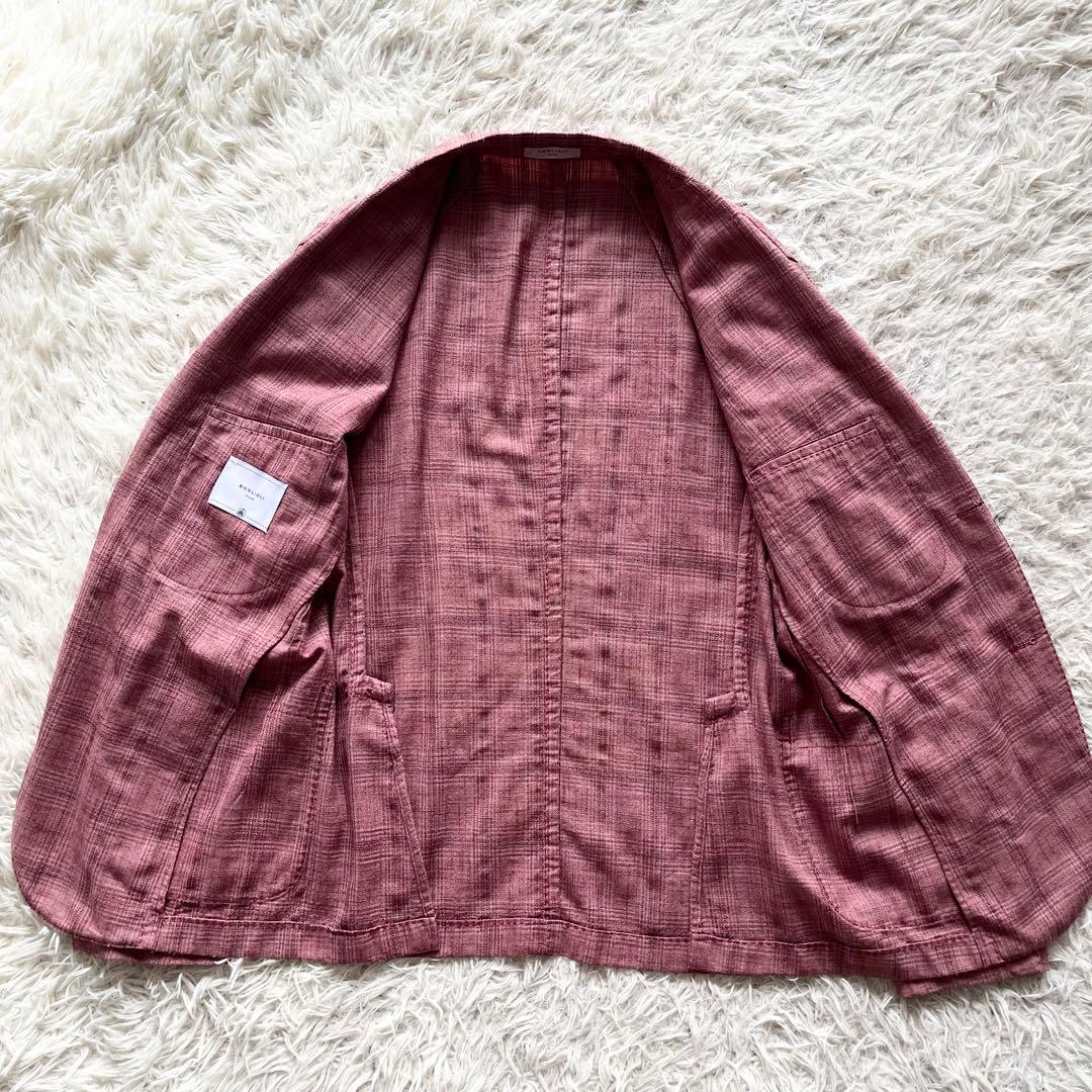 <美品>BOGLIOLI 新ロゴ K.JACKET ピンクジャケット サイズ48