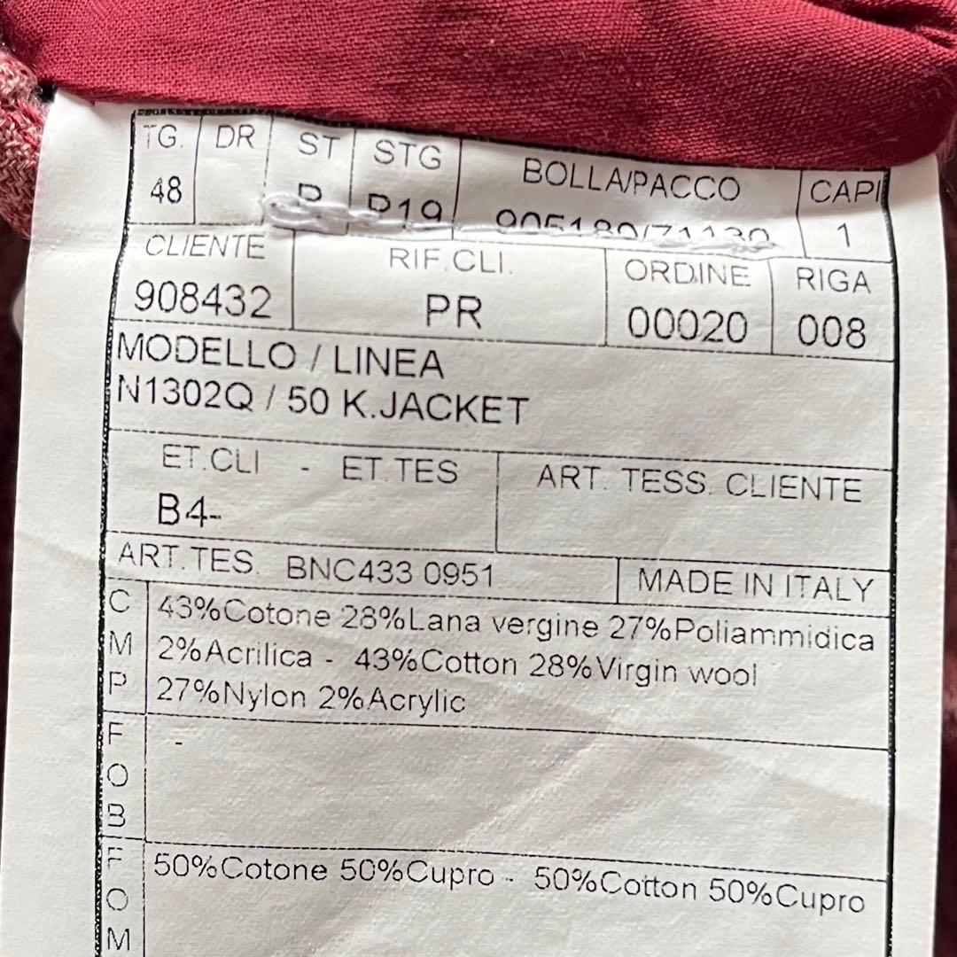 <美品>BOGLIOLI 新ロゴ K.JACKET ピンクジャケット サイズ48