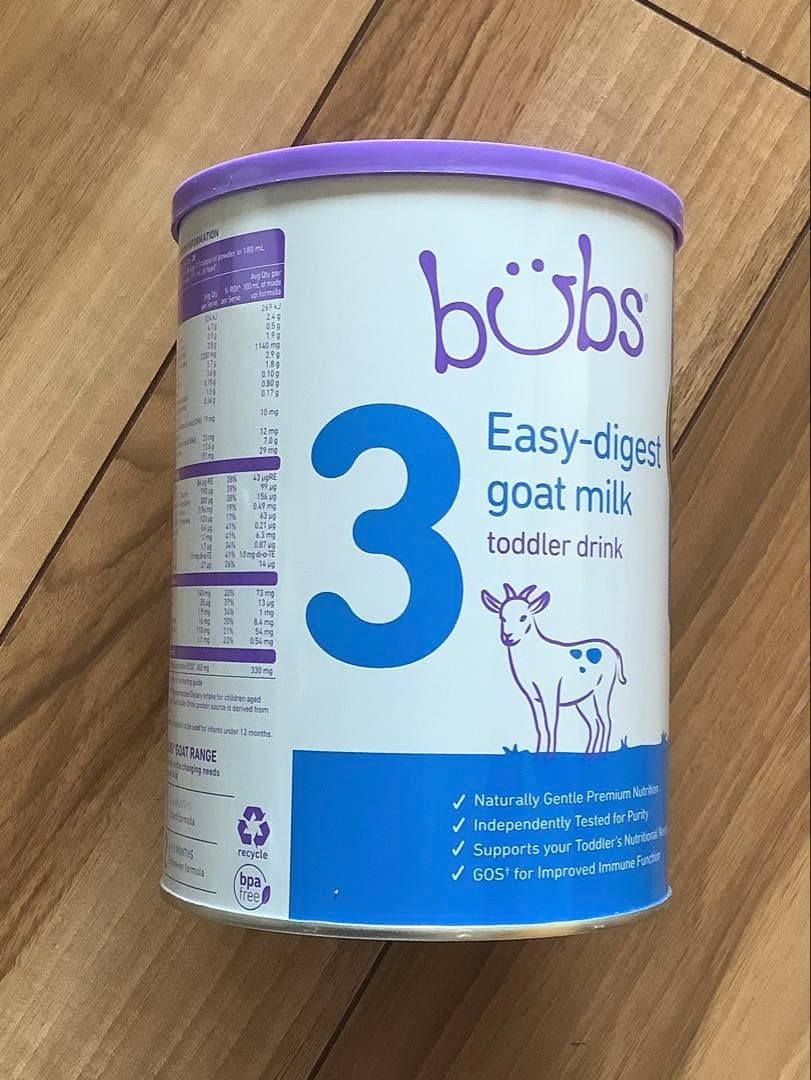 bubsバブズ・ヤギ山羊やぎの粉ミルク ステップ3 (1歳〜3歳)1缶