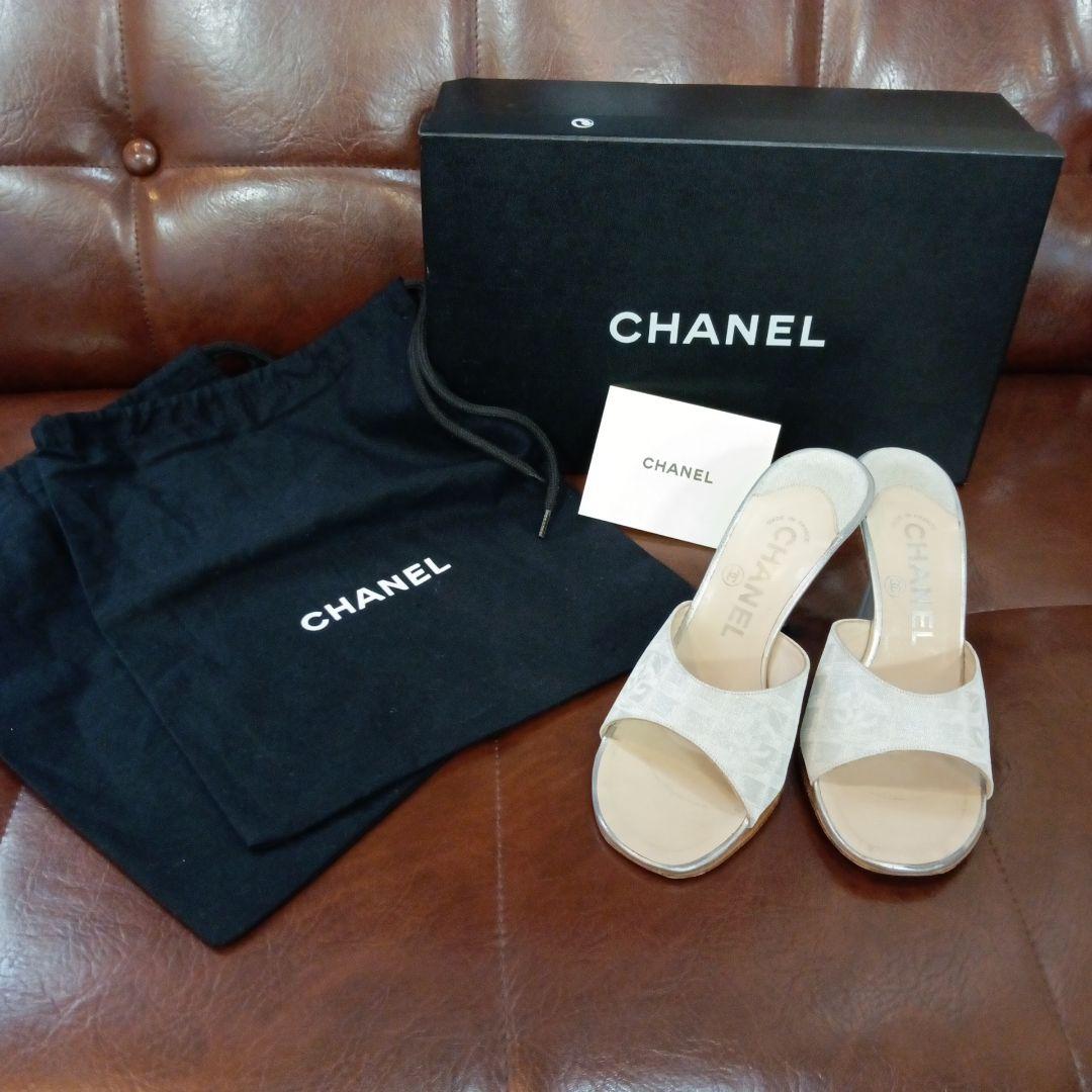 CHANEL ミュール 45002 シルバー 35