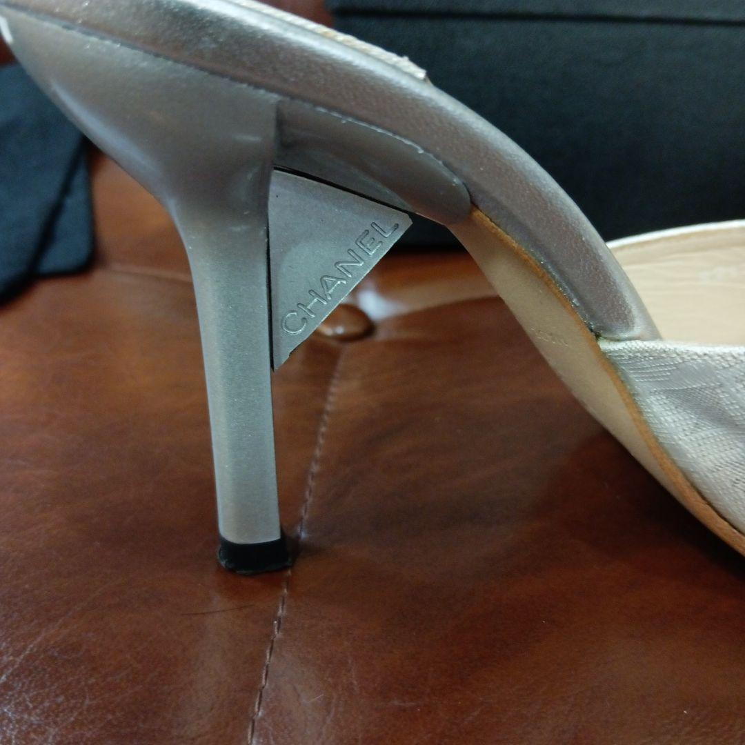 CHANEL ミュール 45002 シルバー 35