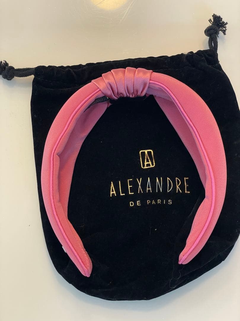 ALEXANDRE DE PARIS ピンクヘアバンド