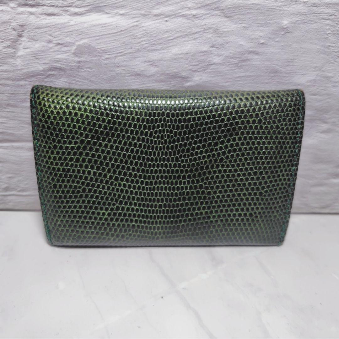 カミーユフォルネ 名刺入れ リザード レザー ビジネス カードケース