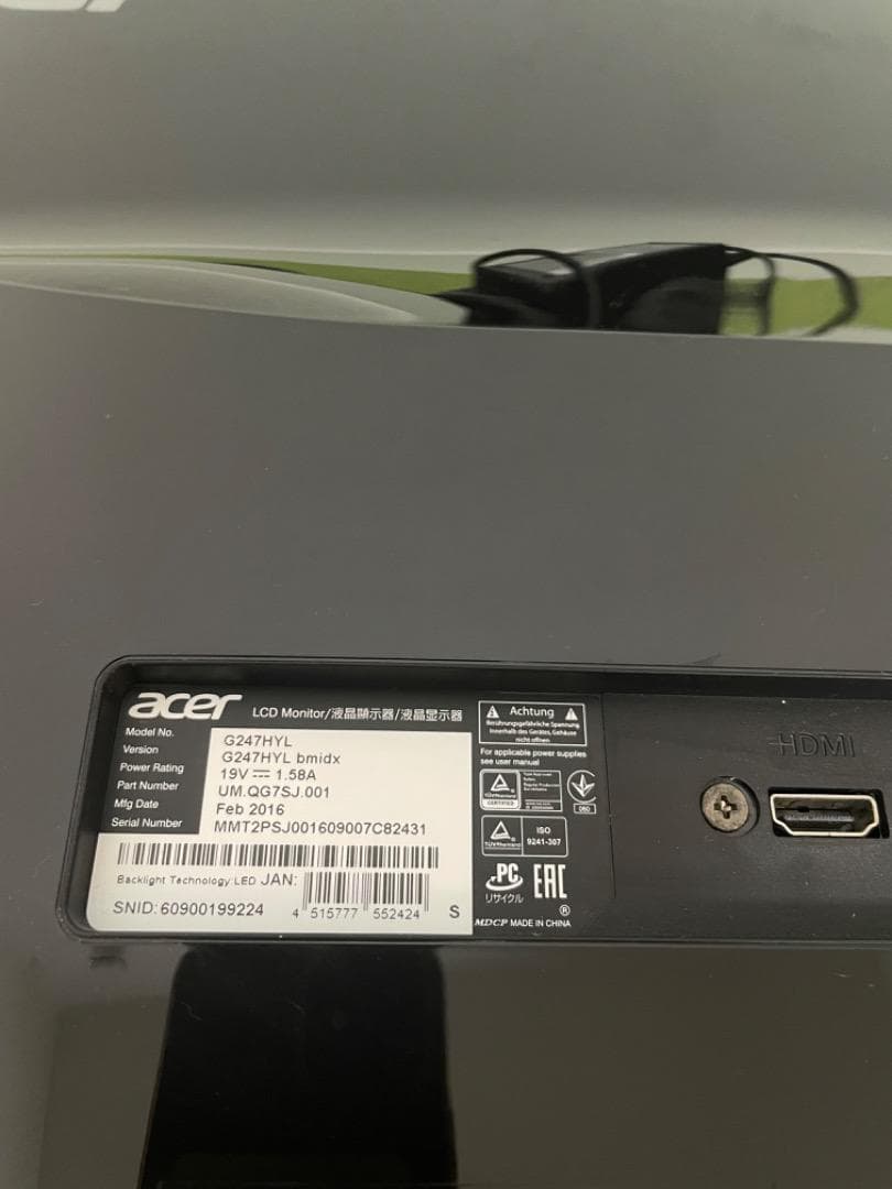 acer ゲーミングモニター スピーカー内蔵 ディスプレイ