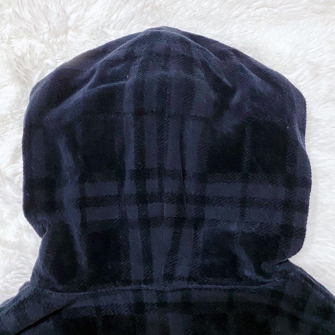 【呉様様】【大きいサイズ】バーバリー ゴルフ ギガチェック ベロア パーカー