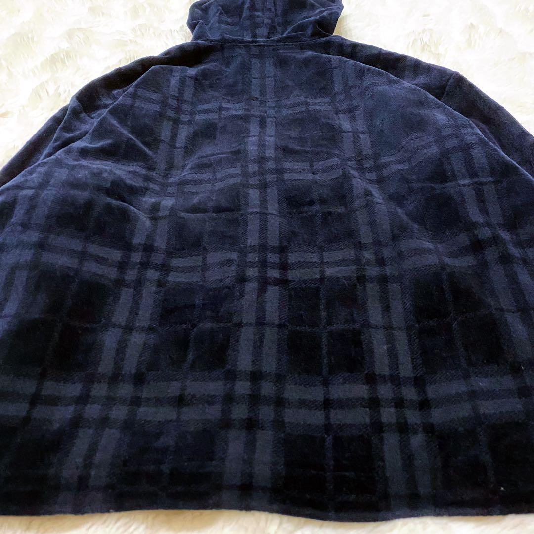 【呉様様】【大きいサイズ】バーバリー ゴルフ ギガチェック ベロア パーカー