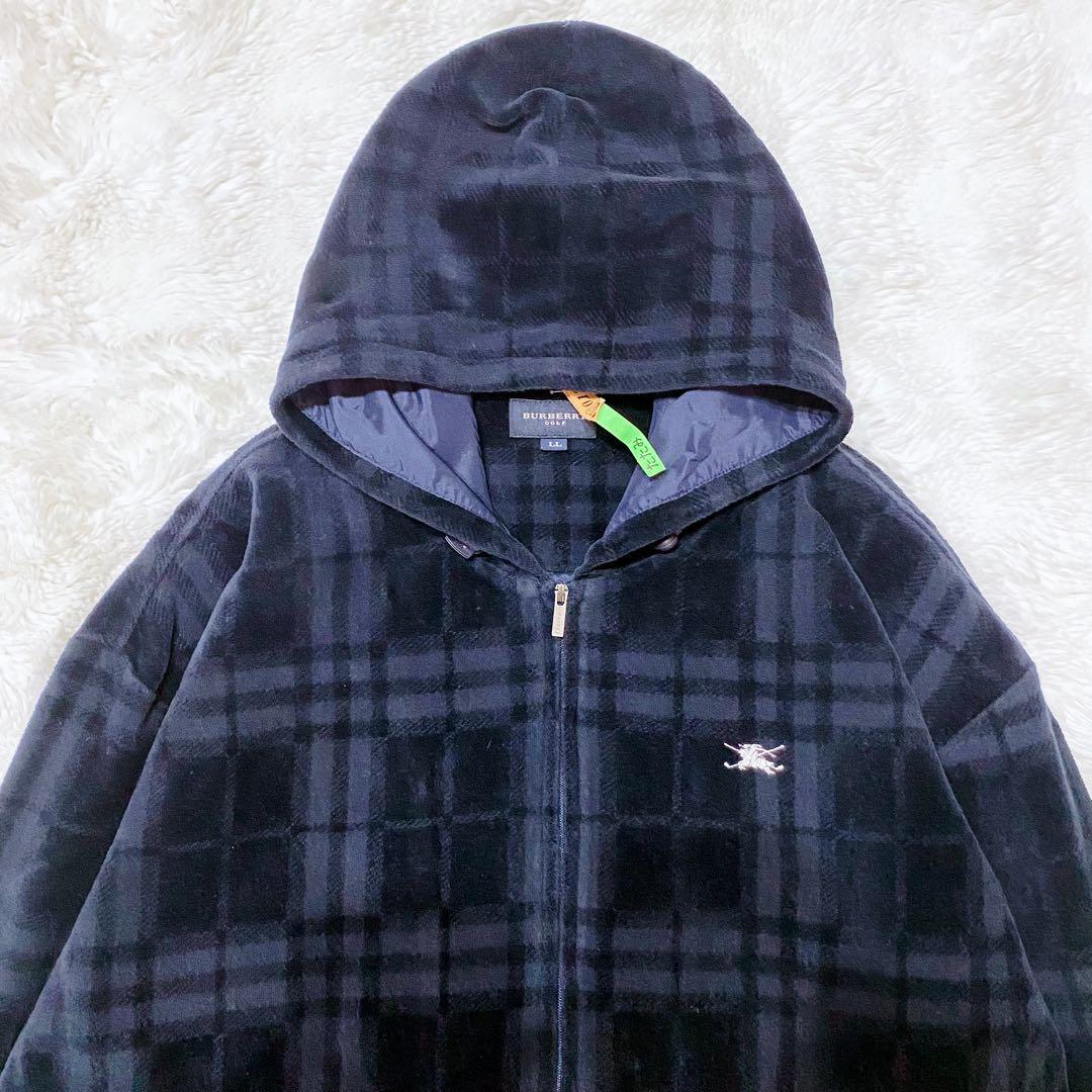 【呉様様】【大きいサイズ】バーバリー ゴルフ ギガチェック ベロア パーカー