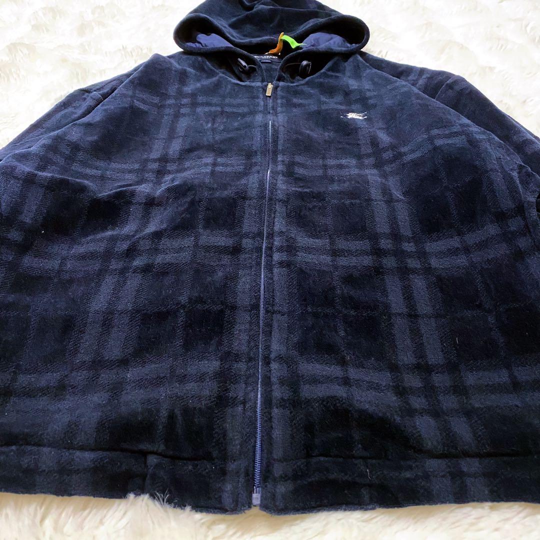 【呉様様】【大きいサイズ】バーバリー ゴルフ ギガチェック ベロア パーカー
