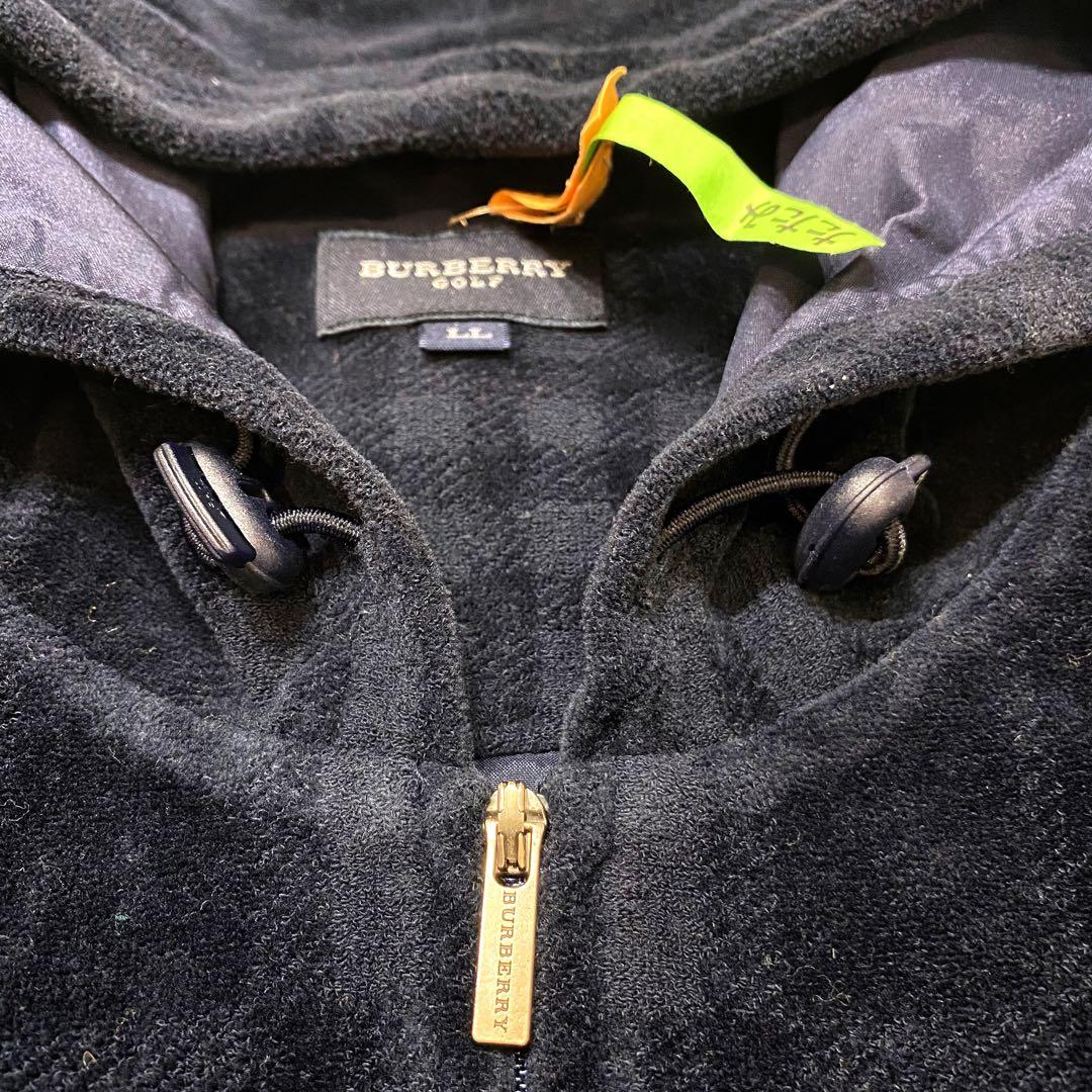 【呉様様】【大きいサイズ】バーバリー ゴルフ ギガチェック ベロア パーカー