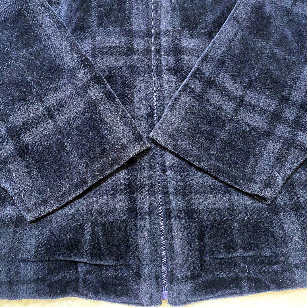 【呉様様】【大きいサイズ】バーバリー ゴルフ ギガチェック ベロア パーカー