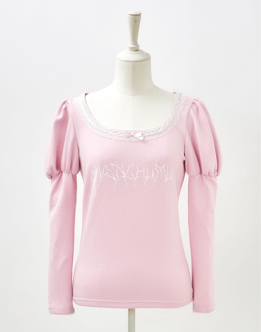 avenchumu トップス ピンク ロングスリーブ Tシャツ