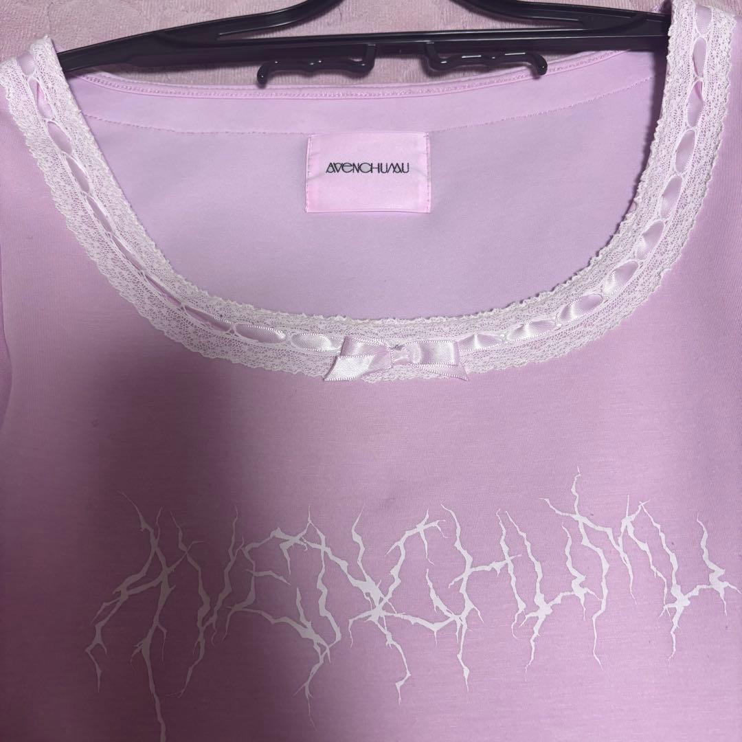 avenchumu トップス ピンク ロングスリーブ Tシャツ