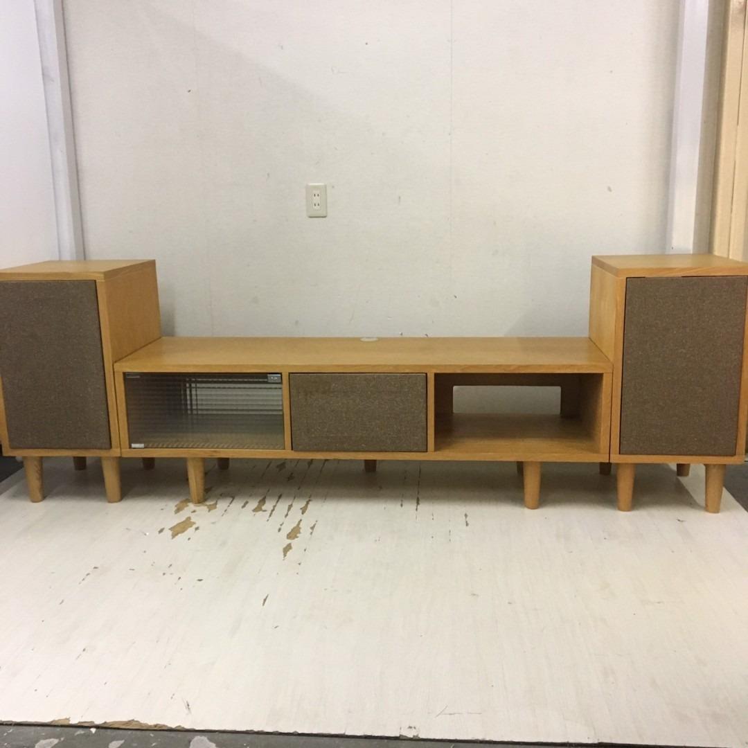 24935 木製テレビ台 3点セット　ローボード　テレビボード