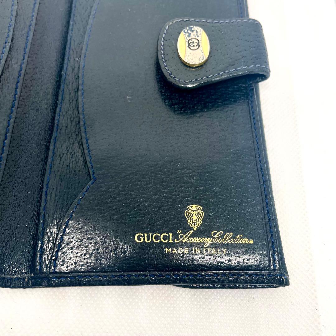 OLD GUCCI GGキャンバス長財布　お札入れ