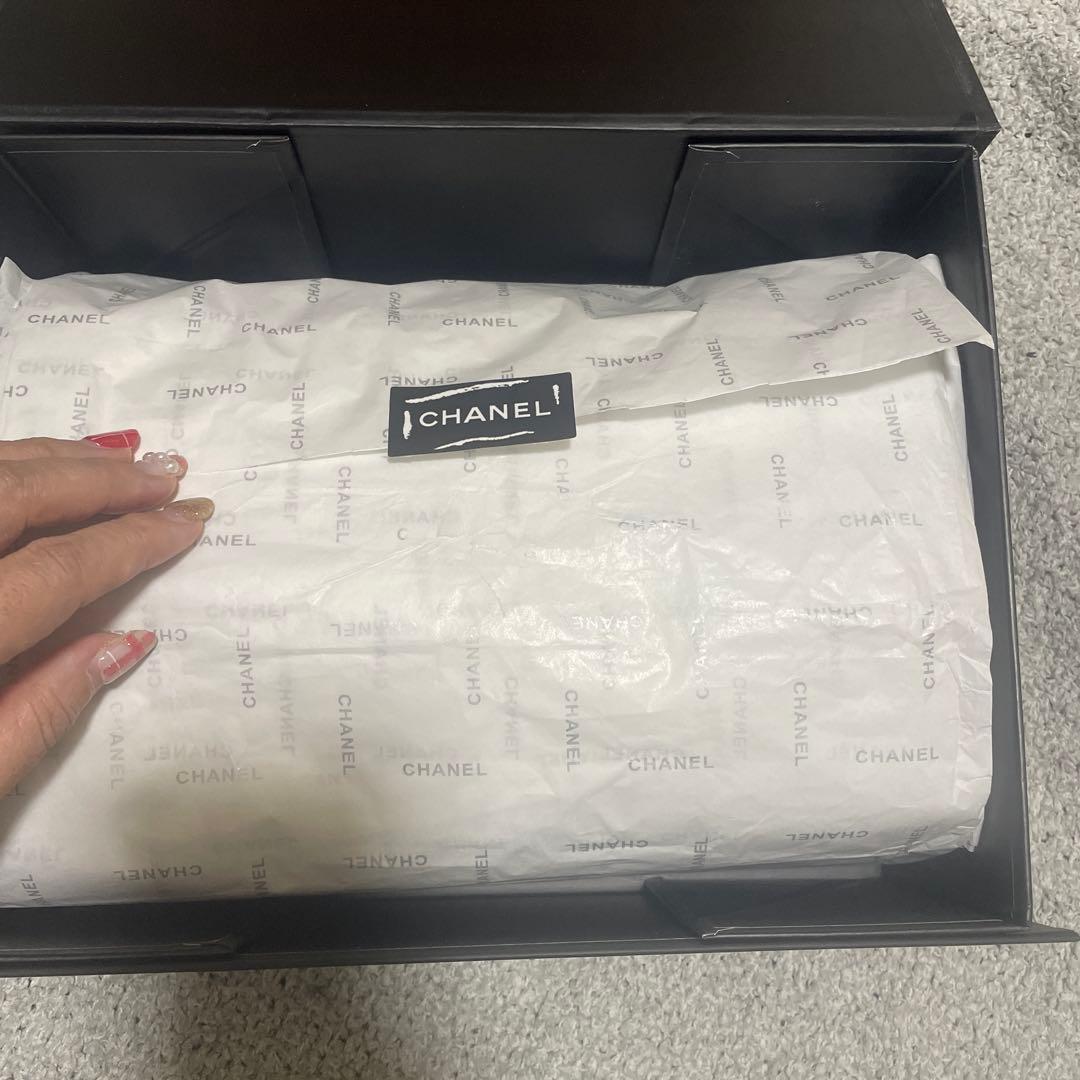 CHANEL ダブルチェーン　フラップバッグ　キャビアスキンシルバー