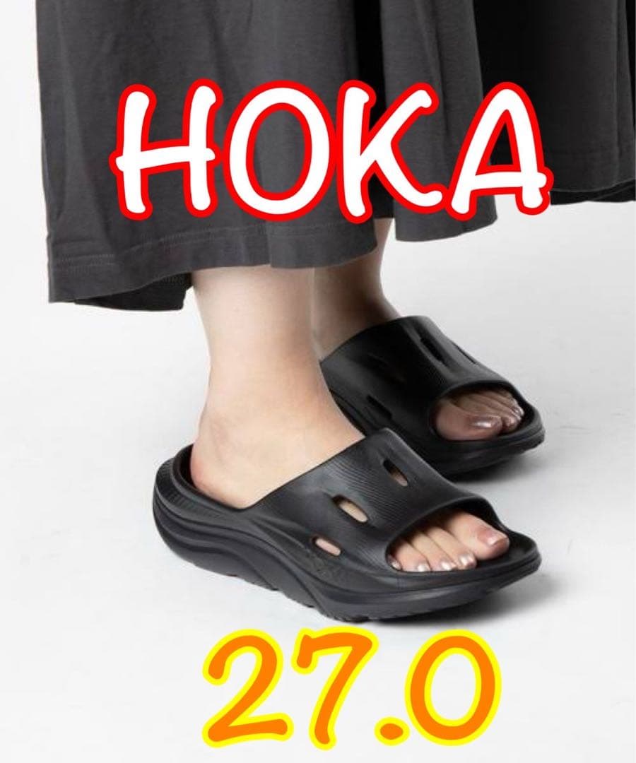 新品　未使用　HOKA ORA Recovery Sandal 27cm 黒