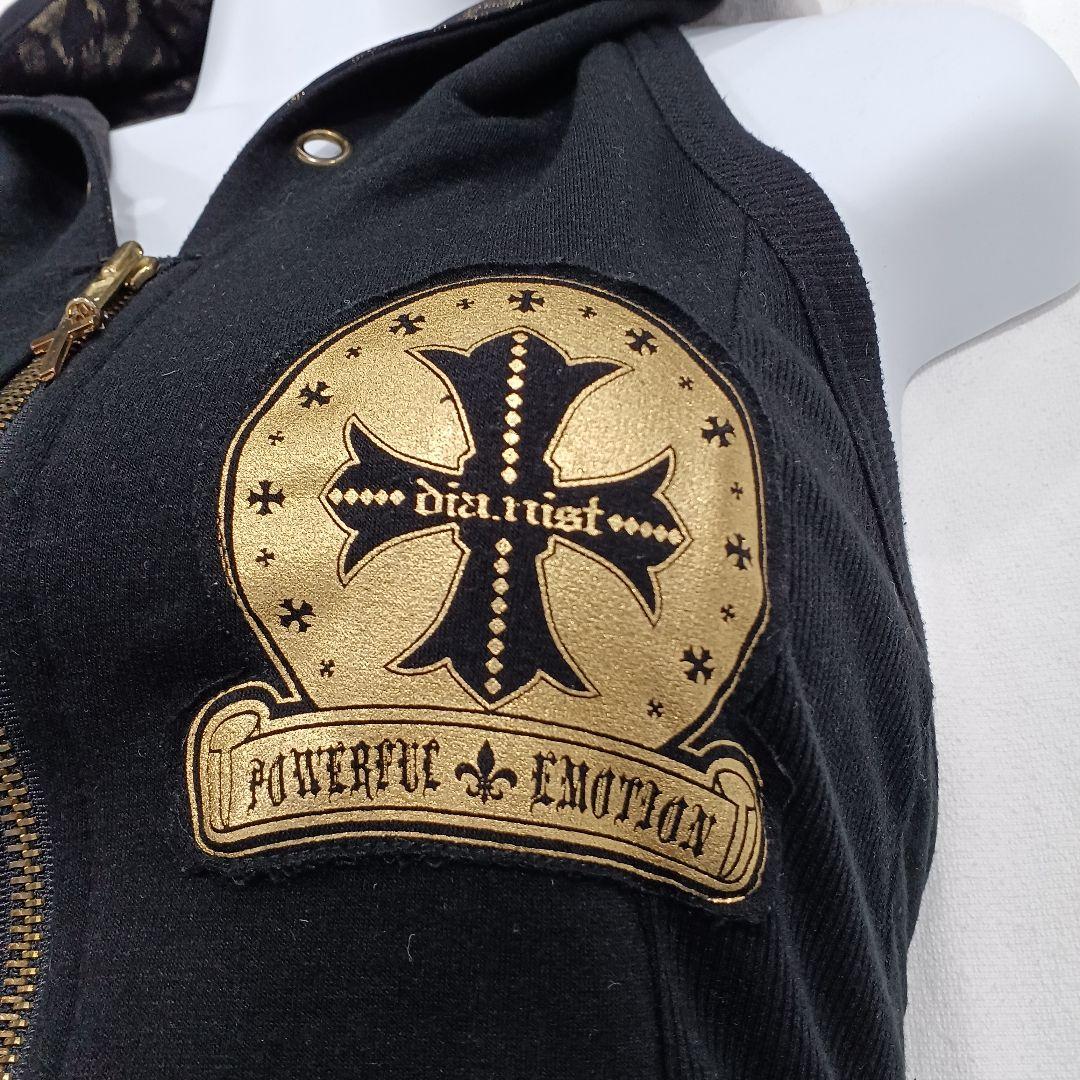 d.i.a. ノースリーブ 背中あき ビッグフード レオパード パーカー ダイヤ